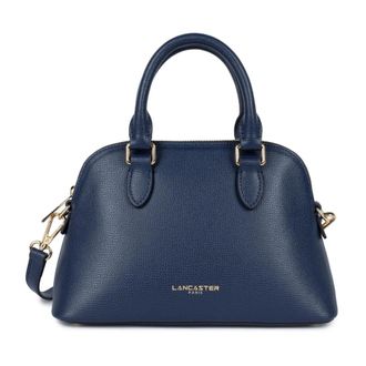 Lancaster Blauwe Halve Maan Rits Tas - Dames - Handtassen - Blauw - ONE Size - Leer - Tassen
