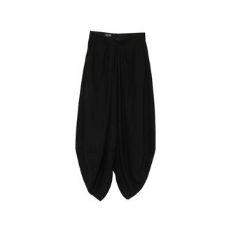 Giorgio Armani Falda plisada de seda - Trousers - Mujer - Negro - S
