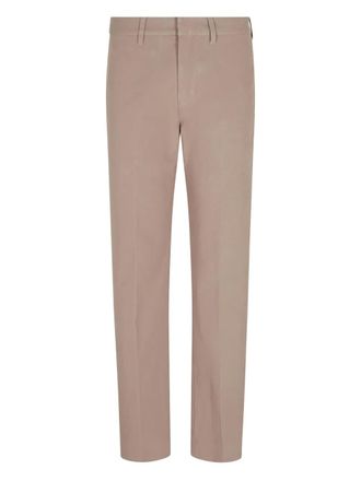 Emporio Armani flat-front trousers - Neutrals