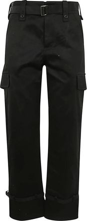 sacai Broeken, Dames, Zwart, L, Katoen, Katoenen Chino Broek