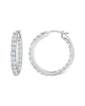 Rina Limor Silver 2.40 Ct. Tw. Aquamarine Hoops