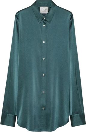 Forte_Forte Camicia in raso di seta - - Blouses & Shirts - Donna - Verde - S