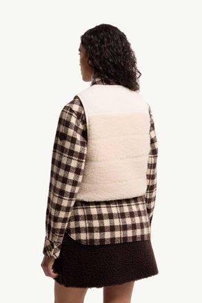 Moncler Quilted Down Vest - Ecru