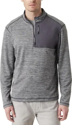 G.H. Bass & Co. Bass Outdoor Top MensForged Iron Slim Fit Mock Neck -Zip Pullover MAC200