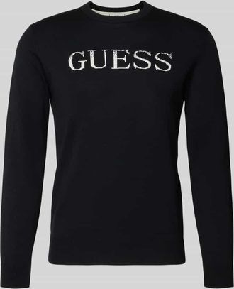Guess Regular Fit Pullover in Strick-Optik Modell Kane in Black, Gr&ouml;&szlig;e XXL