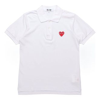Comme Des Gar&ccedil;ons (WMNS) COMME des GARCONS PLAY Polo Red Emblem White AZ-T005-051-5