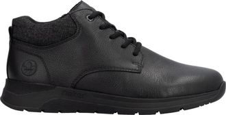 Rieker Enkelboots met veters - Heren - Veterlaarzen - Zwart - 41 EU - Wol - Schoenen