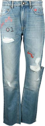 Semicouture Straight Fit Jeans, female, Blue, W28, Jeans