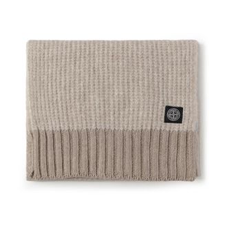Stone Island Bufanda con parche del logo Compass - Accessories - Hombre - Beige - ONE SIZE
