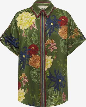 Alemais Kurz&auml;rmeliges Hemd aus Seide Avery