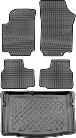 OEM Juego De Alfombrillas De Goma Para Coche Y Alfombrilla Para Maletero Del Seat Mii Hatchback (diciembre De 2011 A 2019)
