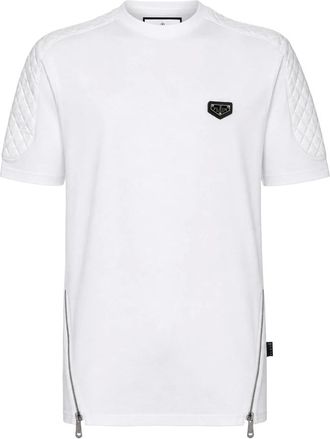 Philipp Plein Tops, Heren, Wit, 2Xl, Katoen, T-shirt Ronde Hals Korte Mouw