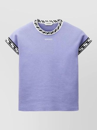Versace cotton knit t shirt dress crew neck