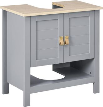 Kleankin Armario bajo lavabo 60x30x60 cm gris