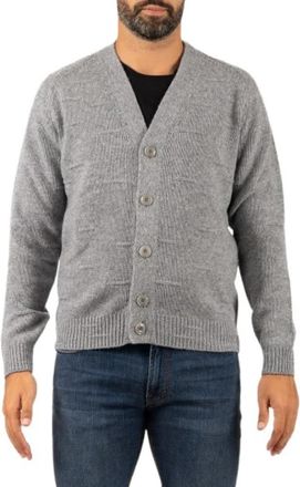 Daniele Fiesoli Cardigan - Heren - Vesten - Grijs - XL - Wol - Truien & Vesten
