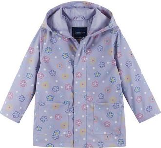 Andy & Evan Kids Hooded Rain Coat in Purple Floral at Nordstrom, Size 2Y