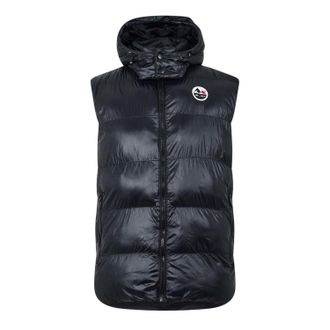 Born Rich Heren Lichtgewicht Afneembare Capuchon Gilet (Zwart)
