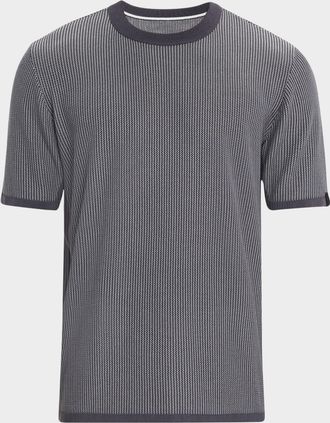 Rag & Bone Mens Harvey Micro-Texture Crewneck T-Shirt