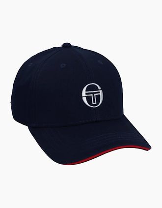 Sergio Tacchini Mens Sergio Tacchini Cortona Peaked Cap Maritime Blue/White - Black - Size: ONE size