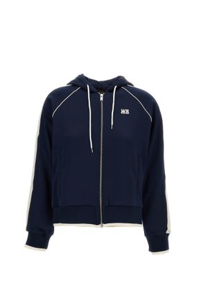 Wales Bonner Anthem Blue Cotton-Blend Hoodie