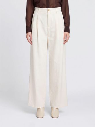 Jil Sander Pantaloncini a vita alta in cotone con pince e gamba larga