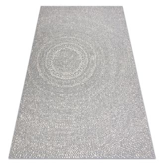 RugsX Rugsx - Alfombra Sisal Flat 48832637 Circulos, Puntos Gris / Crema Grey 200x290 Cm