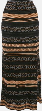 M Missoni Multicolor Patterned Knit Maxi Skirt