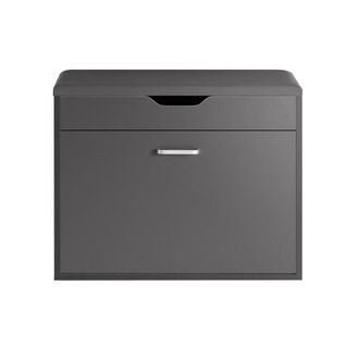 SoBuy Banco zapatero con 1 solapa para entrada mdf gris
