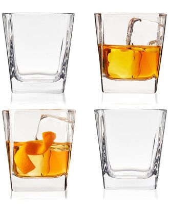 True Set Of 4 Square Rocks Glasses