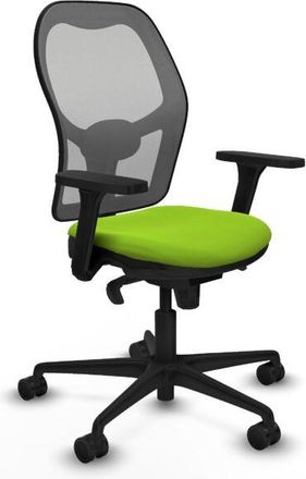 Piqueras y Crespo Piqueras Y Crespo - Jorquera Sincro Malla Gris Similpiel Pistacho Brazos 3d Base Nailon Ruedas 65mm Nailon