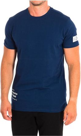 La Martina T-shirt met korte mouwen - Heren - T-shirts - Blauw - S - Katoen - Tops