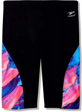 Speedo Male Spliced Printed Jammer Badehose f&uuml;r Herren | schwarz