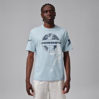 Nike Jordan Mens Jordan Graphic T-Shirt in Blue | IQ0782-472