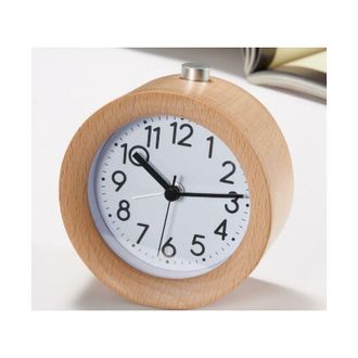 OEM Nazalus - Gran Oferta - Despertador Matutino A Pilas, Reloj De Madera, Alarma Silenciosa, Alarma Sonora Para El Ascenso De Las Manecillas