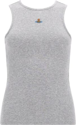 Vivienne Westwood Grey Solid Round Neck Top