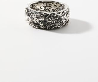 Clocks And Colours Mens The War Within silver ring