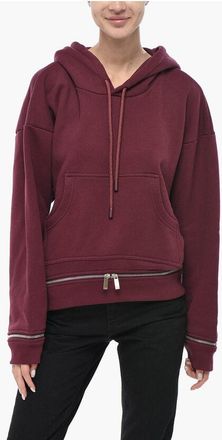 Off-white Brushed Cotton Hoodie ROUND ZIP size Xs