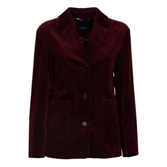 Max Mara Dames, Jassen, Rood, Maat: S Leer