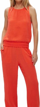 Michael Stars Janelle Tie Neck Tank In Persimmon