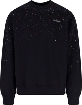 Off-white Felpa Logo Strass