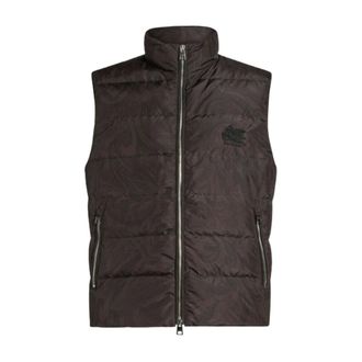 Etro Etro, Vests, male, Multicolor, Size: 2XL Down Jacket with Paisley Print