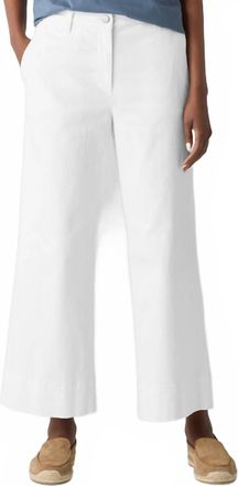 Eileen Fisher Garment-Dyed Denim Wide-Leg Jean In White