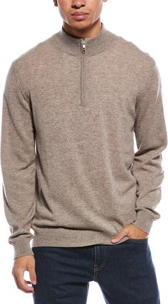 Brodie Classic Wool & Cashmere-Blend 1/4-Zip Mock Sweater