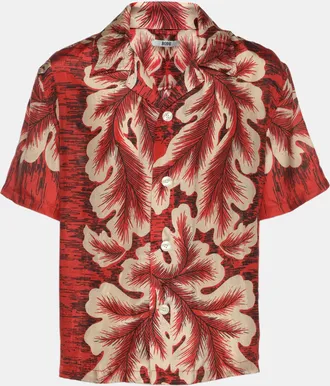 Bode Multicolor Printed Silk Button Front Shirt