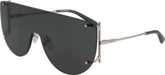 Ferragamo Stijlvolle Zonnebril - Dames - Zonnebrillen - Geel - 65 MM - Accessoires
