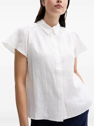 Pedro del Hierro Camicia a maniche corte con colletto - Bianco