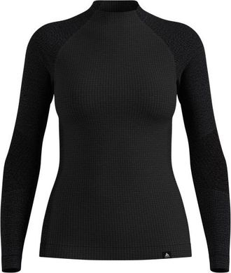 Odlo Seamless Performance Wool Bl Top L/S Merinounterw&auml;sche f&uuml;r Damen | schwarz