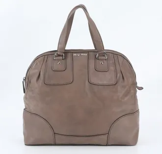 Miu Miu Pink Leather Boston Bag (Pre-Owned)