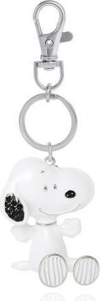 Peanuts Snoopy Keychain, Silver-Tone Enamel Bag Charm in White, Silver Tone at Nordstrom