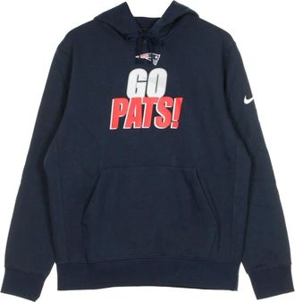 Nike Local Club Fleece Hoodie - Heren - Sportshirts - Blauw - S - Katoen - Fitness